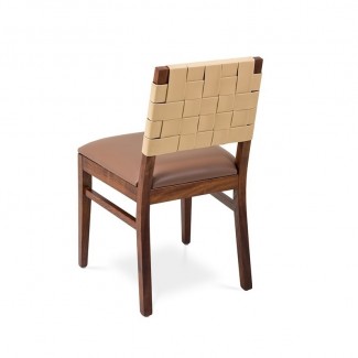 Chad II Chair 2 Beechwood Mid Century Commercial Hospitality Restaurant Indoor Custom Upholstered Dining Side Chair